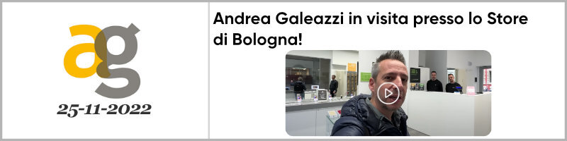 Andrea Galeazzi in vista presso lo Store di Bologna